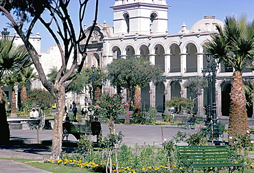 Plaza de Armas, main square, Arequipa, UNESCO World Heritage Site, Peru, South America