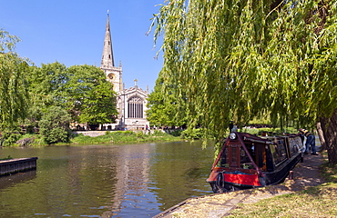 Holy Trinity Church, where William Shakespeare was baptised and buried, Stratford-upon-Avon, Warwickshire, England, United Kingdom, Europe