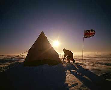 Blizzard on the Polar plateau, Antarctica, Polar Regions