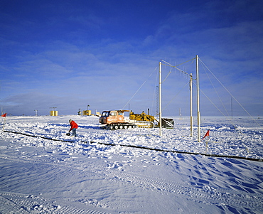 Surface huts, Siple station, Antarctica, Polar Regions