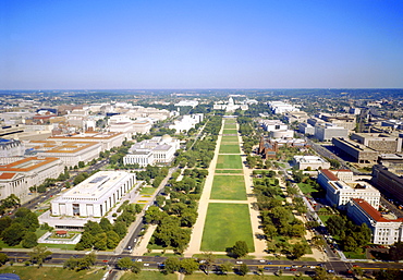 Washington Mall and Capitol Building from the Washington Monument, Washington DC, USA