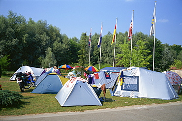 Campsite, Strasbourg, Alsace, France, Europe