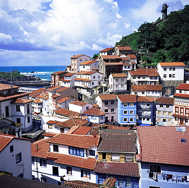 Cudillero, a fishing village on the north coast, Asturias, Spain,, Europe