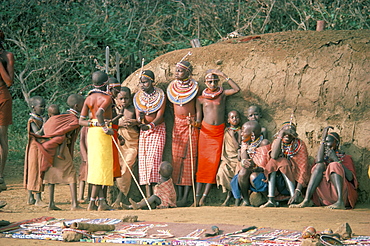 Masai women and children, Kenya, East Africa, Africa