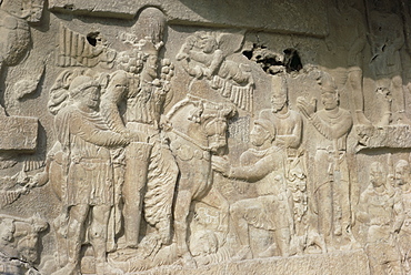 Sassanian reliefs, Bishapur, Iran, Middle East