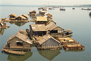 Houses in the fishing village of Langa in south Vietnam, Indochina, Southeast Asia, Asia