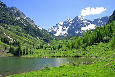 Maroon Lake near Aspen, Colorado, United States of America, North America