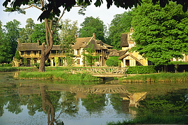 Petit Hameau and Marie Antoinette's House, Versailles, Ile de France, France, Europe