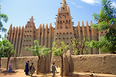 Mosque in old town, Mopti, Mali, Africa