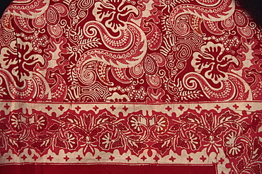 Border of batik cotton cloth, Java, Indonesia, Southeast Asia, Asia