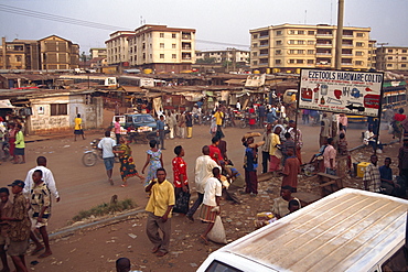 Street scene, Onitsha, Nigeria, West Africa, Africa