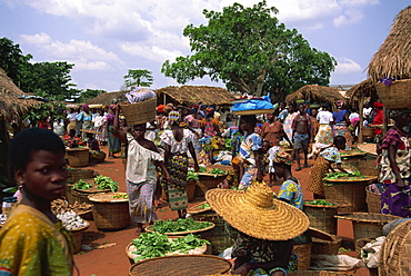 Friday market at Vogan, Togo, West Africa, Africa