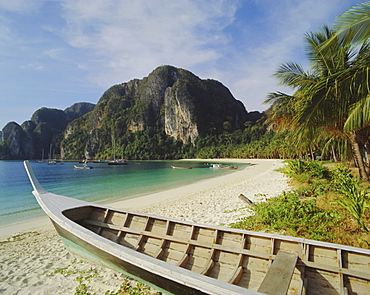 Boat on beach, Ko Pi Pi (Koh Phi Phi) Island, Thailand