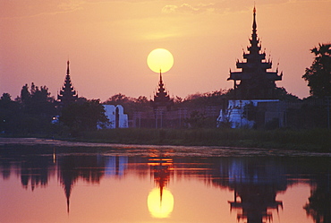 Sunset, Mandalay, Myanmar (Burma), Asia