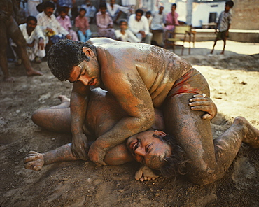 Mud wrestling, Dacca, Bangladesh, Asia