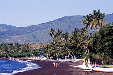 Beach, Tulamben, Bali, Indonesia, Southeast Asia, Asia