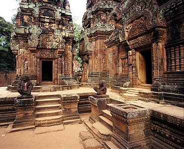 Banteay Srei, dating from the second half of the 10th century, Angkor, UNESCO World Heritage Site, Cambodia, Indochina, Southeast Asia, Asia