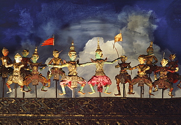 Puppets for Thai puppetry (hun lakhon lek), Bangkok National Museum, Bangkok, Thailand, Southeast Asia, Asia