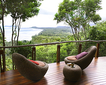 Deck of a house in Koh Samui Island, Thailand, Southeast Asia, Asia