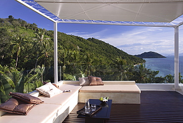 Outdoor Lounge of a villa in Koh Samui Island, Thailand