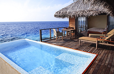 Pool at the Escape Water Villa at Coco Palm Bodu Hithi in the Maldives, Indian Ocean, Asia