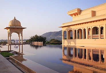 Yoga at The Oberoi Udaivilas in Udaipur, Rajasthan, India, Asia