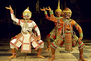 Traditional Khon dancers, Thailand, Asia