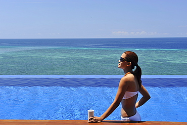 Swimming pool at the Eskaya Beach Resort and Spa, Bohol, Philippines, Southeast Asia, Asia