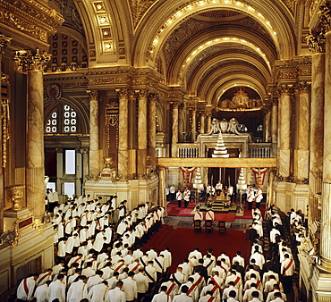 His Majesty King Bhumibol Adulyadeji at the Opening of Parliament in Bangkok, Thailand, Southeast Asia