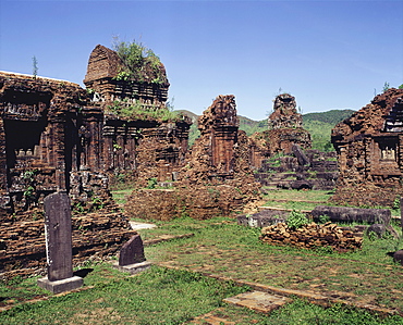 Ruins of the Cham sanctuary of My Son, dating from the 7th to 10th centuries. Vietnam, Indochina, Southeast Asia, Asia