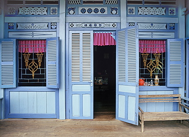 Front of a Vietnamese house on the island of Phu Quoc, Vietnam, Indochina, Southeast Asia, Asia