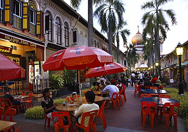 Kampung Glam is a lively area at night, Singapore, Southeast Asia, Asia