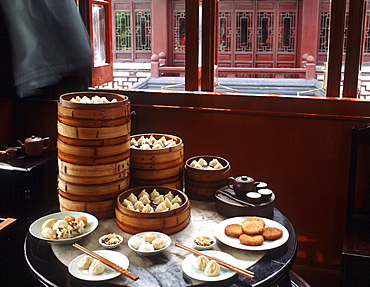 Dim sum in the famed Teahouse in Shanghai, China, Asia