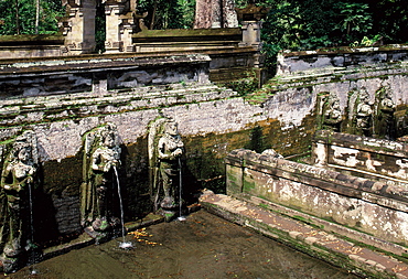 Fountain discovered by archaeologists in 1923, 11th century Elephant Cave (Goa Gajah), Bali, Indonesia, Southeast Asia, Asia 