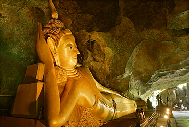 Wat Suwannakuha, a cave temple in Phang Nga, a popular excursion from Phuket, Thailand, Southeast Asia, Asia