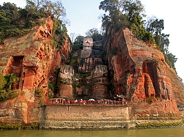 Leshan Grand Buddha (Giant Buddha), UNESCO World Heritage Site, Leshan, Lingyun Shan Mountain, Sichuan, China, Asia 