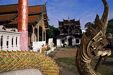 Temple architecture, Chiang Mai, Thailand, Southeast Asia, Asia