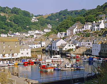 The harbour and village, Polperro, Cornwall, England, UK