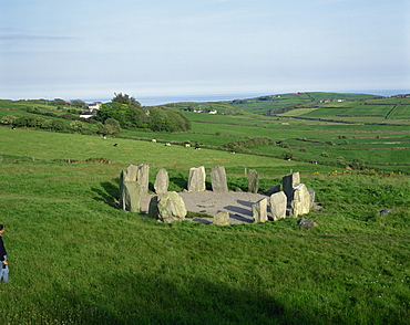 Drombeg Stone Circle, near Glandore, County Cork, Munster, Republic of Ireland, Europe