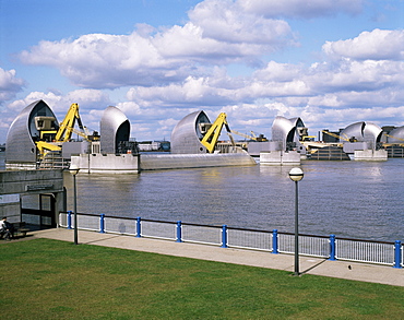 Thames Barrier floodgates, Woolwich, London, England, United Kingdom, Europe