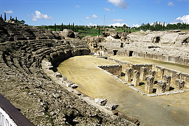 Amphitheatre, Italica, Seville, Andalucia, Spain, Europe