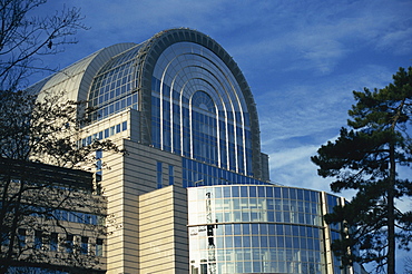 The European Commission and Parliament Buildings, the Cheese-Box building in Brussels, Belgium, Europe