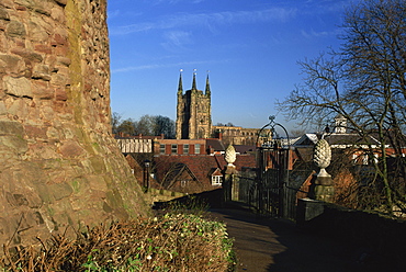 View from the Castle, Tamworth, Staffordshire, England, United Kingdom, Europe