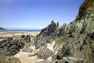 Locquirec, between Morlaix and Lannion, Armorican Corniche, Amorique Coast, Finistere, Brittany, France, Europe