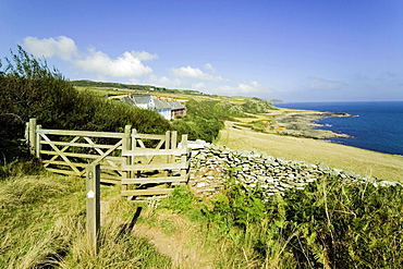 View from the Devon Coast Path at Prawle Point, South Hams, Devon, England, United Kingdom, Europe