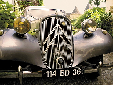 Citroen 4CV, Gargillesse village, Creuse, Loire Valley, France, Europe