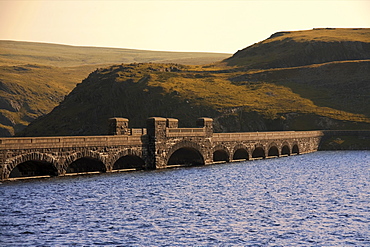 Valley of the River Claerwen in the Cambrian Mountains, where reservoir provides water supply for Birmingham, Wales, United Kingdom, Europe