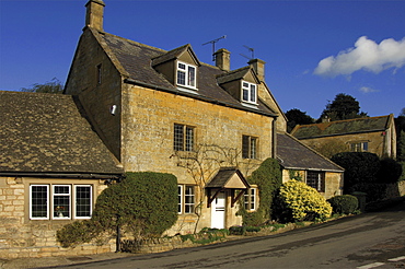 Stanton village, the Cotswold Way footpath, Cotswolds, Gloucstershire, England, United Kingdom, Europe