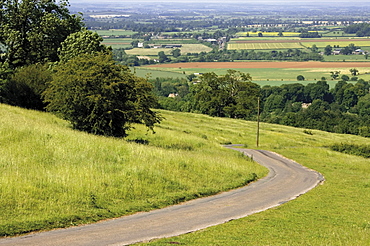 View from Salters Hill near Winchcombe, Cotswolds, Gloucestershire, England, United Kingdom, Europe