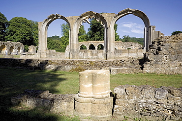 Hailes Abbey, ruined Cistercian abbey, English Heritage property, Winchcombe, Cotswolds, Gloucestershire, England, United Kingdom, Europe